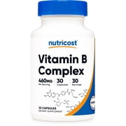 Nutricost High Potency Vitamin B Complex 462mg, 30 Capsules - Energy Complex with B Vitamins & Vitamin C for Men and Women
