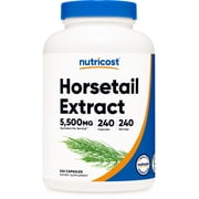 Nutricost Horsetail Extract Capsules (5,500 MG Equivalent Per Serving, 240 Servings) - Non GMO, Vegan