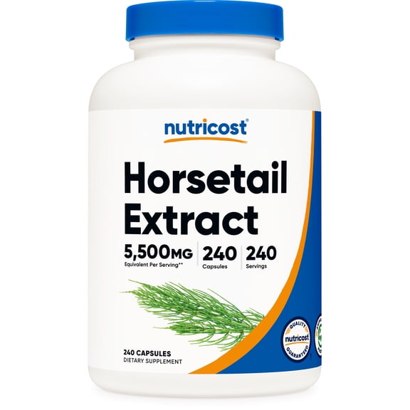 Nutricost Horsetail Extract Capsules (5,500 MG Equivalent Per Serving, 240 Servings) - Non GMO, Vegan