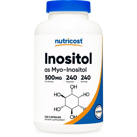 Nutricost Inositol Capsules 500mg, 240 Capsules - Non-GMO, Gluten Free Supplement