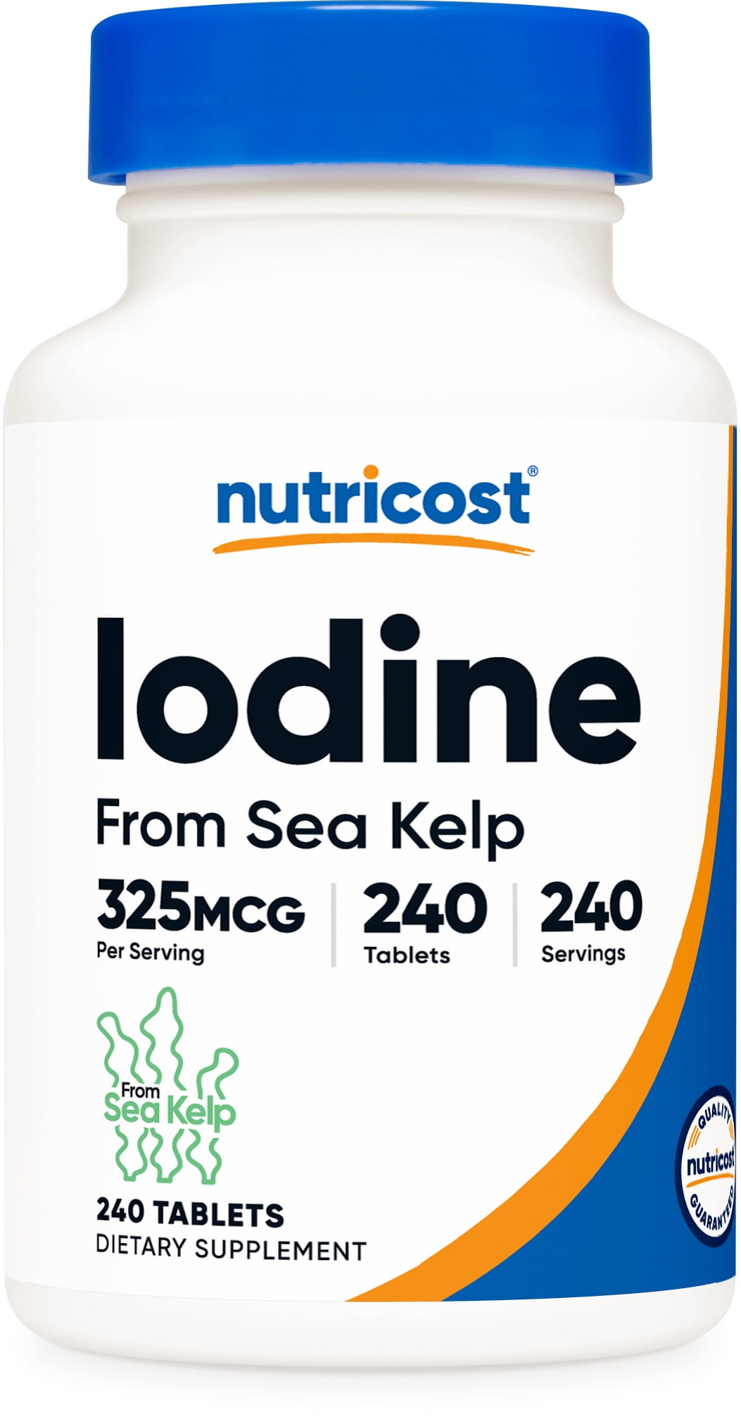 Nutricost Iodine (Natural Iodine from Sea Kelp) 325mcg, 240 Tablets