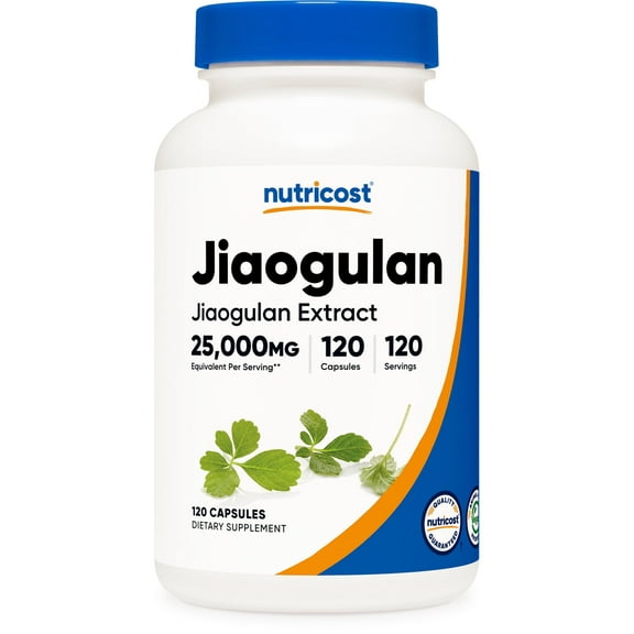 Nutricost Jiaogulan Extract (25,000mg Equivalent) 120 Capsules - Vegan, GMO-Free, Gluten-Free