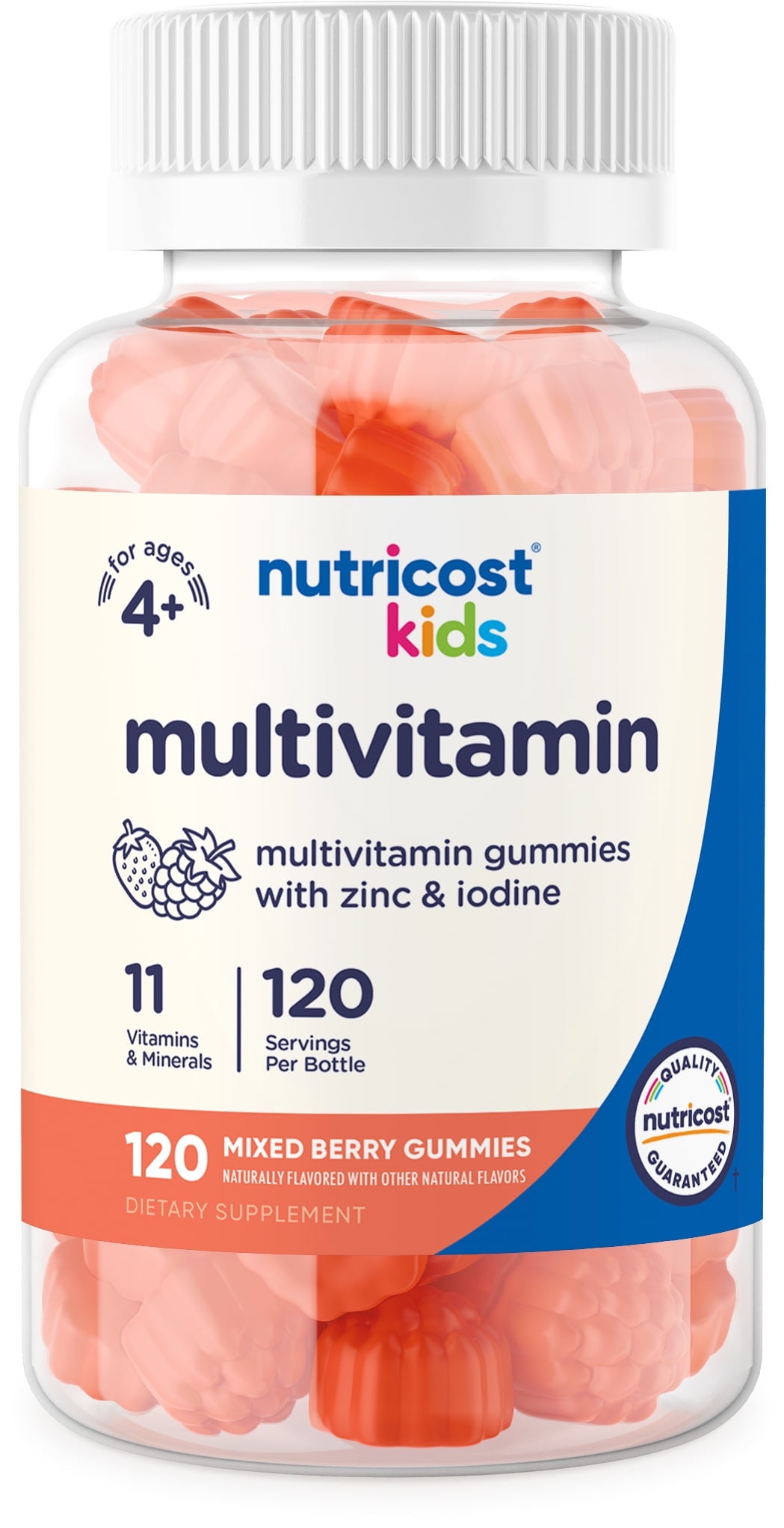 Nutricost Kids Multivitamin Gummies 120 Gummies (Mixed Berry Flavored) - Gluten Free, Non-GMO