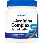 Nutricost L-Arginine Complex Blue Raspberry, 60 Servings - Gluten Free, Non-GMO