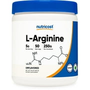 Nutricost L-Arginine Powder (250 Grams) - 5000mg Per Serving; 50 Servings, Health Supplement