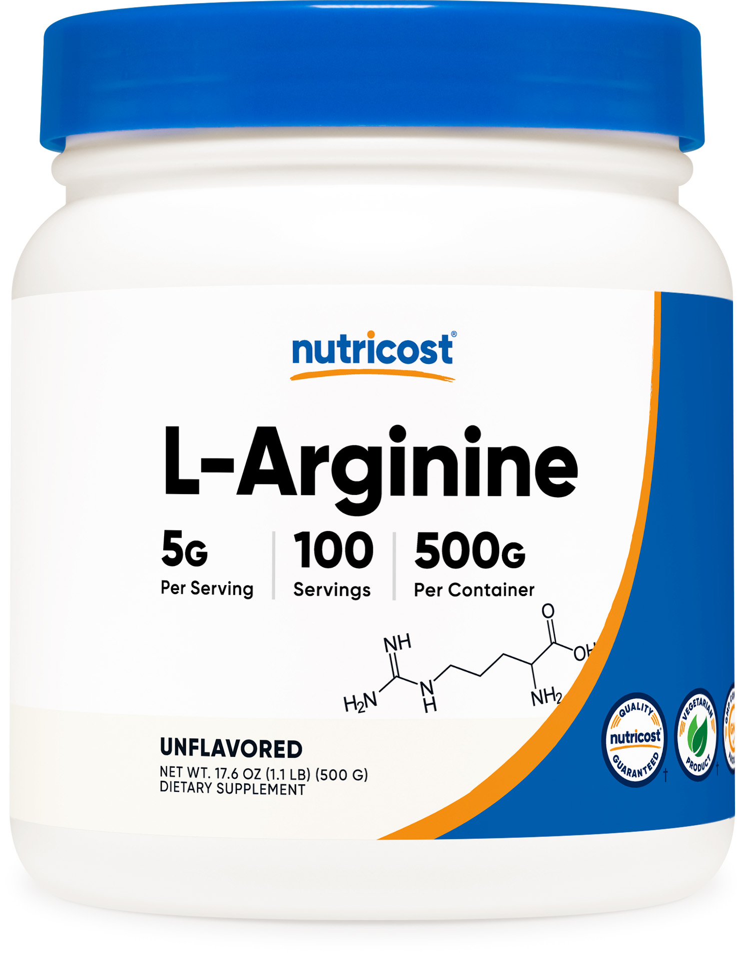 Swanson Ajipure Larginine Pharmaceutical Grade 500 mg 60 Veggie