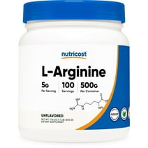 Nutricost L-Arginine Supplement Powder 500 Grams - 5g Per Serving, 100 Servings
