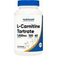 Nutricost L-Carnitine Tartrate Amino Acid Supplement, 500mg, 120 ...