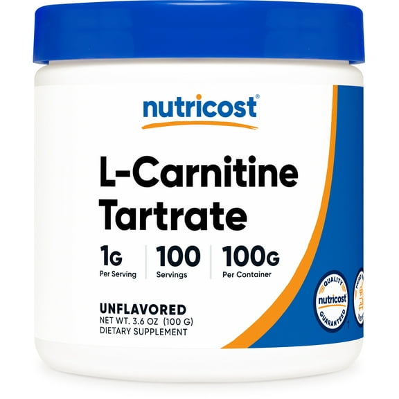 Nutricost L-Carnitine Tartrate Supplement Powder (100 Grams) - 1 Gram per Serving; 100 Servings