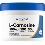 Nutricost L-Carnosine Supplement Powder 50 Grams (100 Servings)