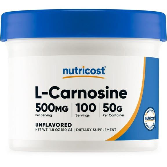 Nutricost L-Carnosine Supplement Powder 50 Grams (100 Servings)
