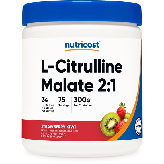 Nutricost L-Citrulline Malate Powder 2:1 Supplement, 300 Grams (Strawberry Kiwi)