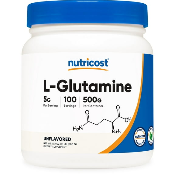 Nutricost L-Glutamine Powder (500 G) 100 Servings - Intra-Workout Supplement