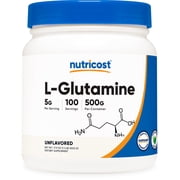 Nutricost L-Glutamine Powder 500 G 100 Servings - Intra-Workout Supplement