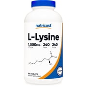 Nutricost L-Lysine 1000mg, 240 Tablets - Gluten Free, Non-GMO, Essential Amino Acid