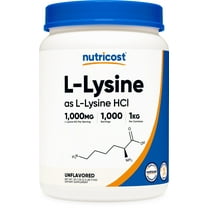 Nutricost L-Lysine Powder 1KG (2.2lbs) - Non-GMO, Gluten Free Supplement