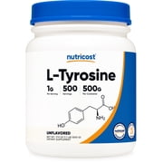 Nutricost L-Tyrosine Supplement Powder 500 Grams - 1000mg Per Serving