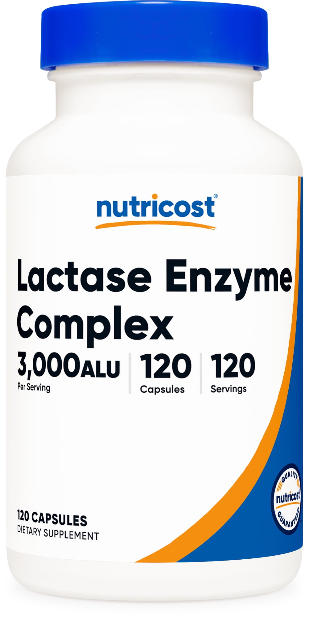 Nutricost Lactase Enzyme Complex 3,000 FCC ALU, 120 Capsules NonGMO