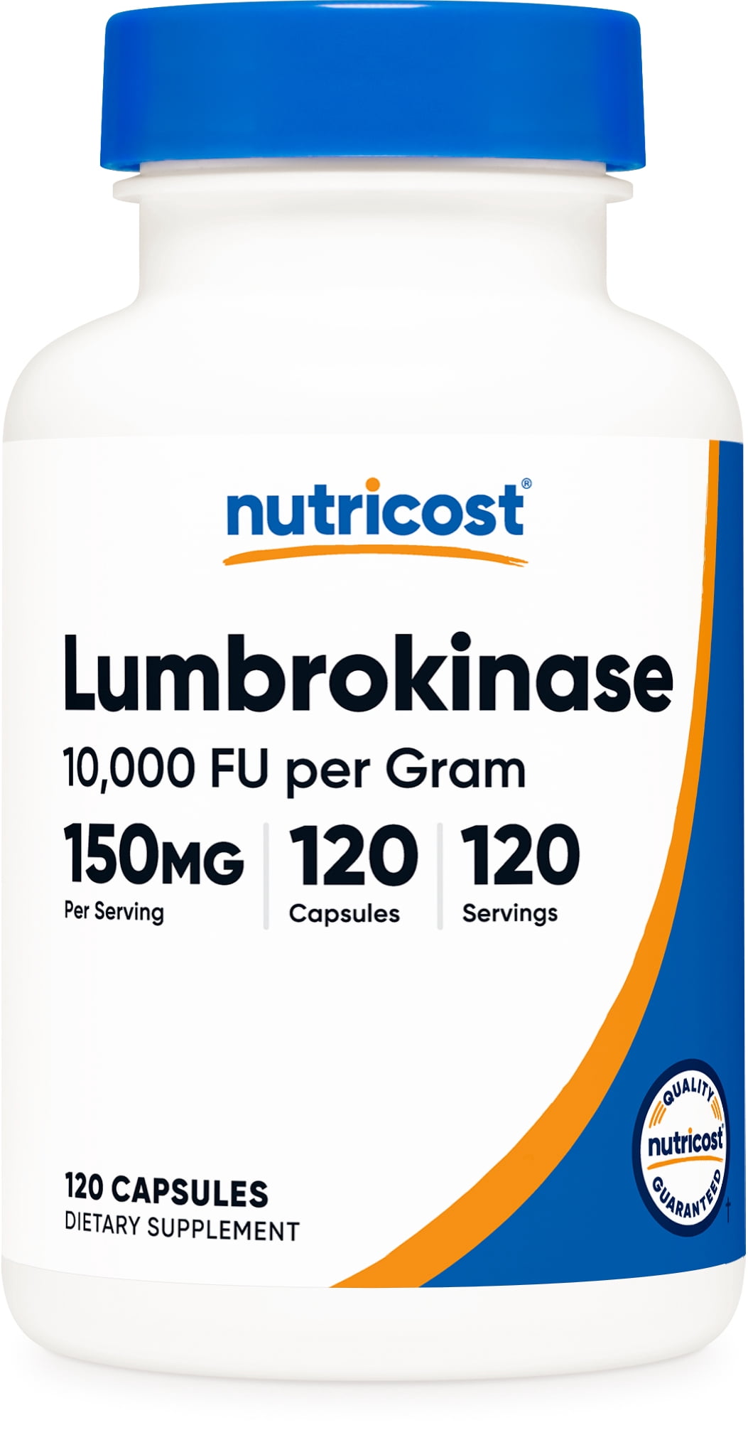 Nutricost Lumbrokinase Capsules 150 mg (120 capsules) - Gluten-Free, Vegan, GMO-Free