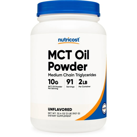 Nutricost MCT Oil Powder 2LBS (32oz) - Zero Net Carbs Supplement