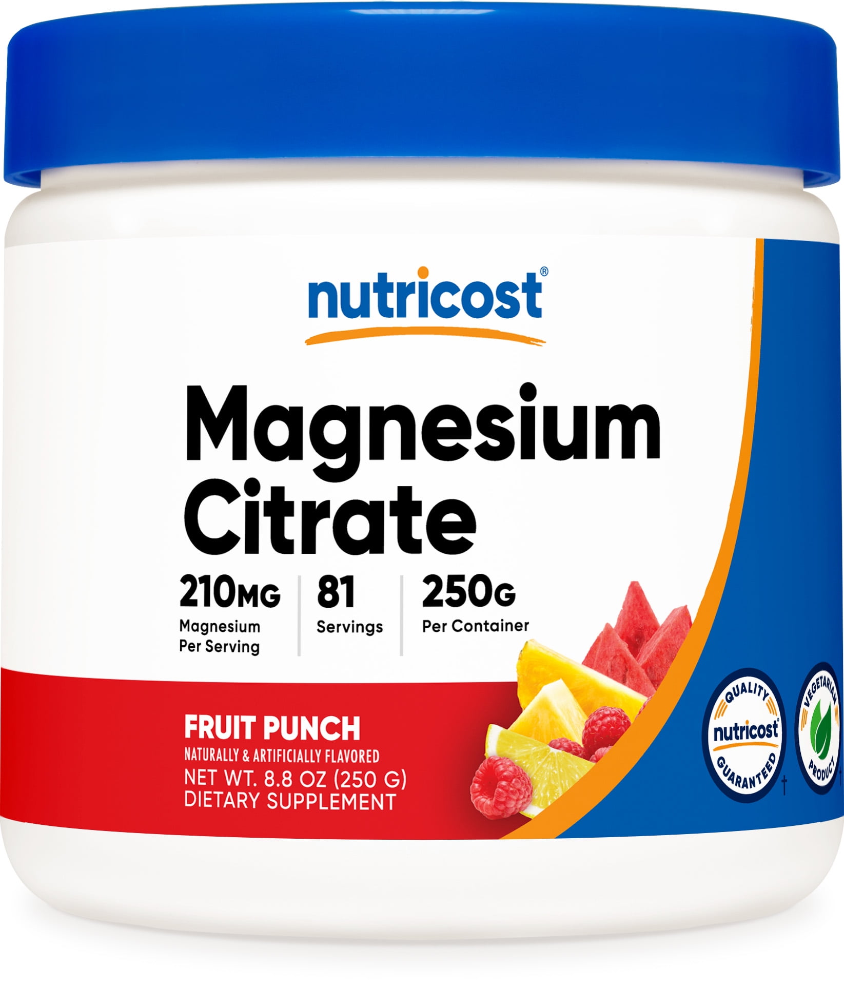Nutricost Magnesium Citrate Powder (Fruit Punch, 250 Grams) NonGMO
