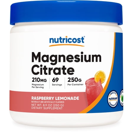 Nutricost Magnesium Citrate Powder (Raspberry Lemonade, 250 Grams) - Non-GMO Supplement