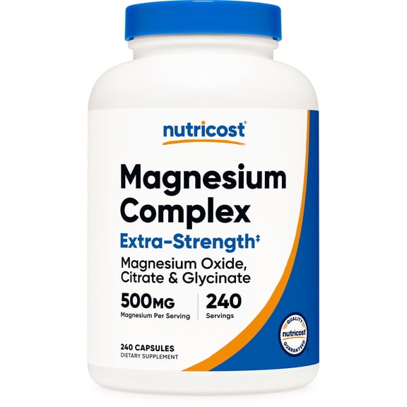Nutricost Magnesium Complex 500mg, 240 Capsules - Gluten Free & Non-GMO Supplement