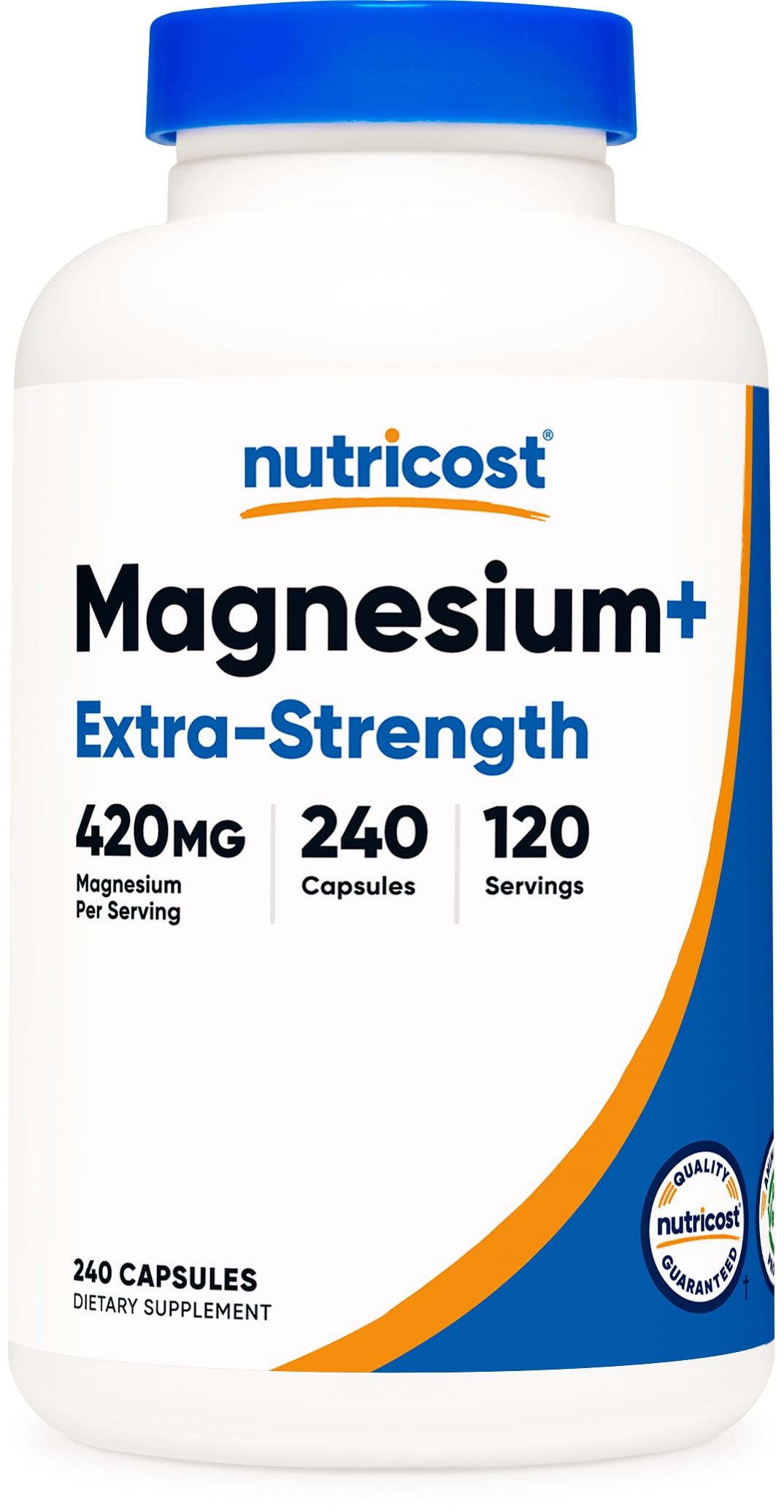 Nutricost Magnesium+ Extra Strength 420mg, 240 Capsules 120 Servings. Magnesium Glycinate