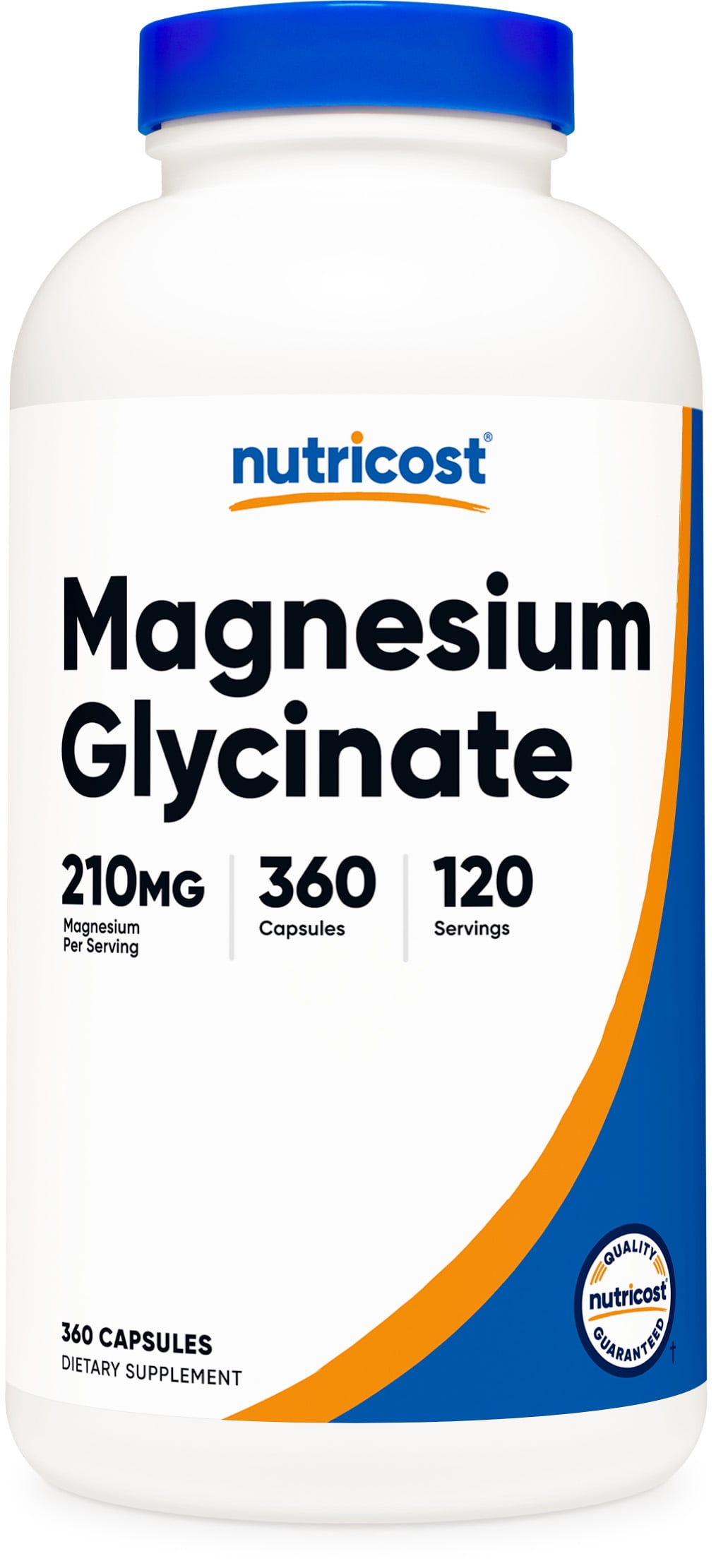 Nutricost Magnesium Glycinate Capsules (360 Capsules, 210 mg Magnesium Glycinate Per Serving) - Magnesium Glycinate Supplement for Gentle Absorption