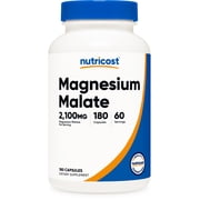 Nutricost Magnesium Malate 2100mg, 180 Capsules, 60 Servings - Non-GMO, Gluten Free Supplement