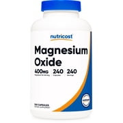 Nutricost Magnesium Oxide 400mg 240 Capsules - Vegan, GMO-Free, Gluten-Free