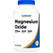 Nutricost Magnesium Oxide Supplement 375mg, 240 Capsules - 210mg of Magnesium