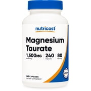 Nutricost Magnesium Taurate (240 Capsules, 80 Servings / 1,500 mg Magnesium Taurate Per Serving) Gluten Free, Non-GMO, Vegan Friendly