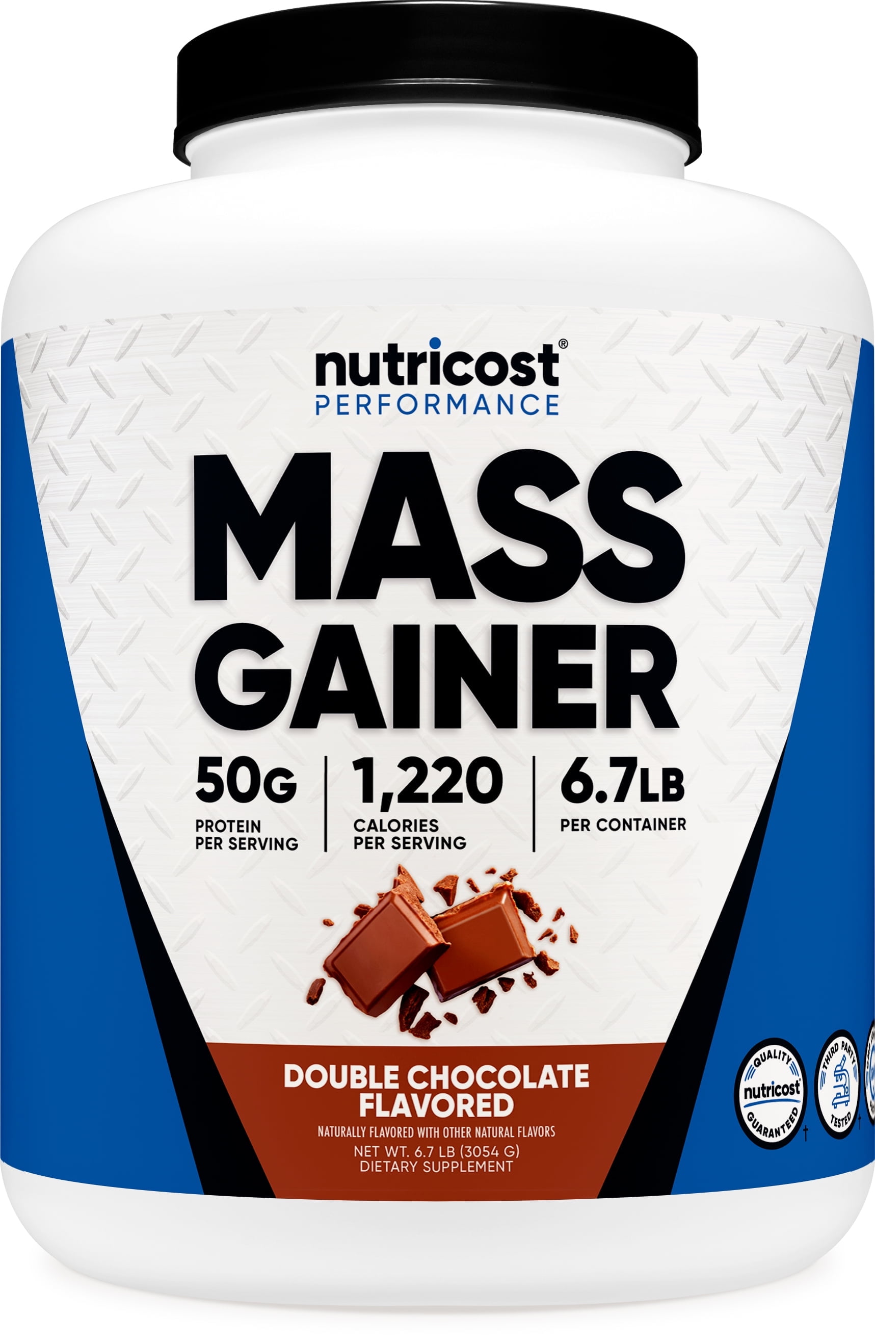 Nutricost Mass Gainer Double Chocolate Flavor, 6.7 LBS, 50 Grams of Protein Per Serving - Non-GMO & Gluten Free