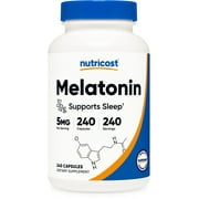 Nutricost Melatonin 5mg, 240 Capsules - Non-GMO, Gluten Free Supplement