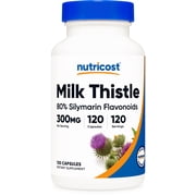 Nutricost Milk Thistle Capsules 300mg, 120 Capsules 80% Silymarin - Gluten-Free & Non-GMO