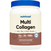 Nutricost Multi Collagen + Beauty & Protein Powder (Milk Chocolate Flavor) 30 Servings - with Biotin and Collagen Peptides, Non-GMO, Gluten-Free
