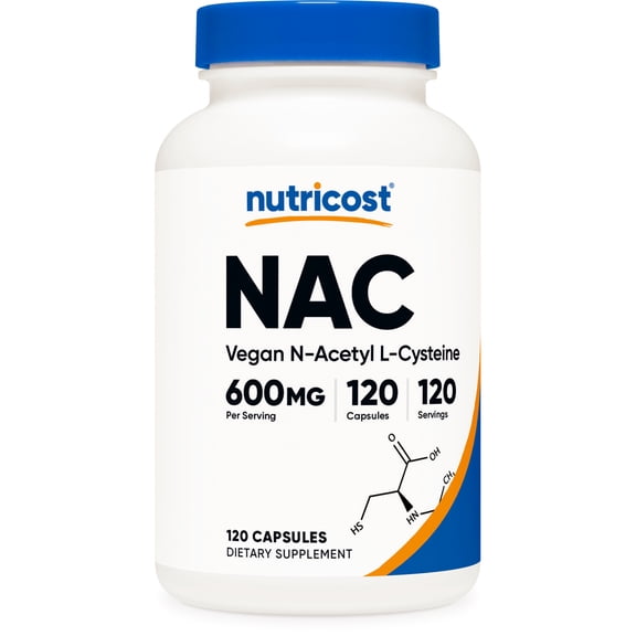 Nutricost N-Acetyl L-Cysteine (NAC) Supplement 600mg, 120 Capsules