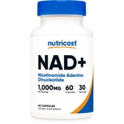 Nutricost NAD+ Supplement 1,000mg 60 Capsules - Nicotinamide Adenine Dinucleotide, Vegan, GMO-Free, Gluten-Free, 30 Servings
