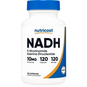 Nutricost NADH 10mg Per Serving 120 Capsules (B-nicotinamide adenine dinucleotide) - Vegan, Gluten-Free