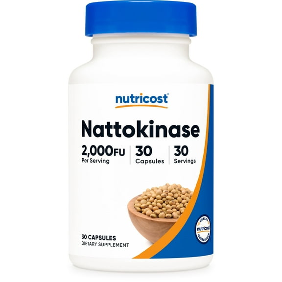 Nutricost Nattokinase 2,000FU / 100mg, 30 Capsules - Gluten Free, Non-GMO, Vegetarian Friendly