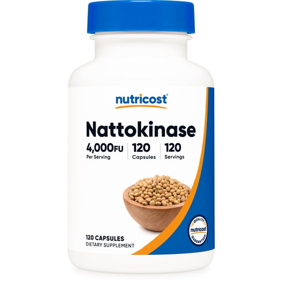 Nutricost Nattokinase (4,000 FU) 120 Capsules - Vegan-Friendly, GMO-Free, Gluten-Free
