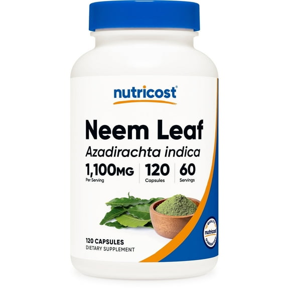 Nutricost Neem Leaf Capsules (1,100 mg) 120 capsules - 60 servings