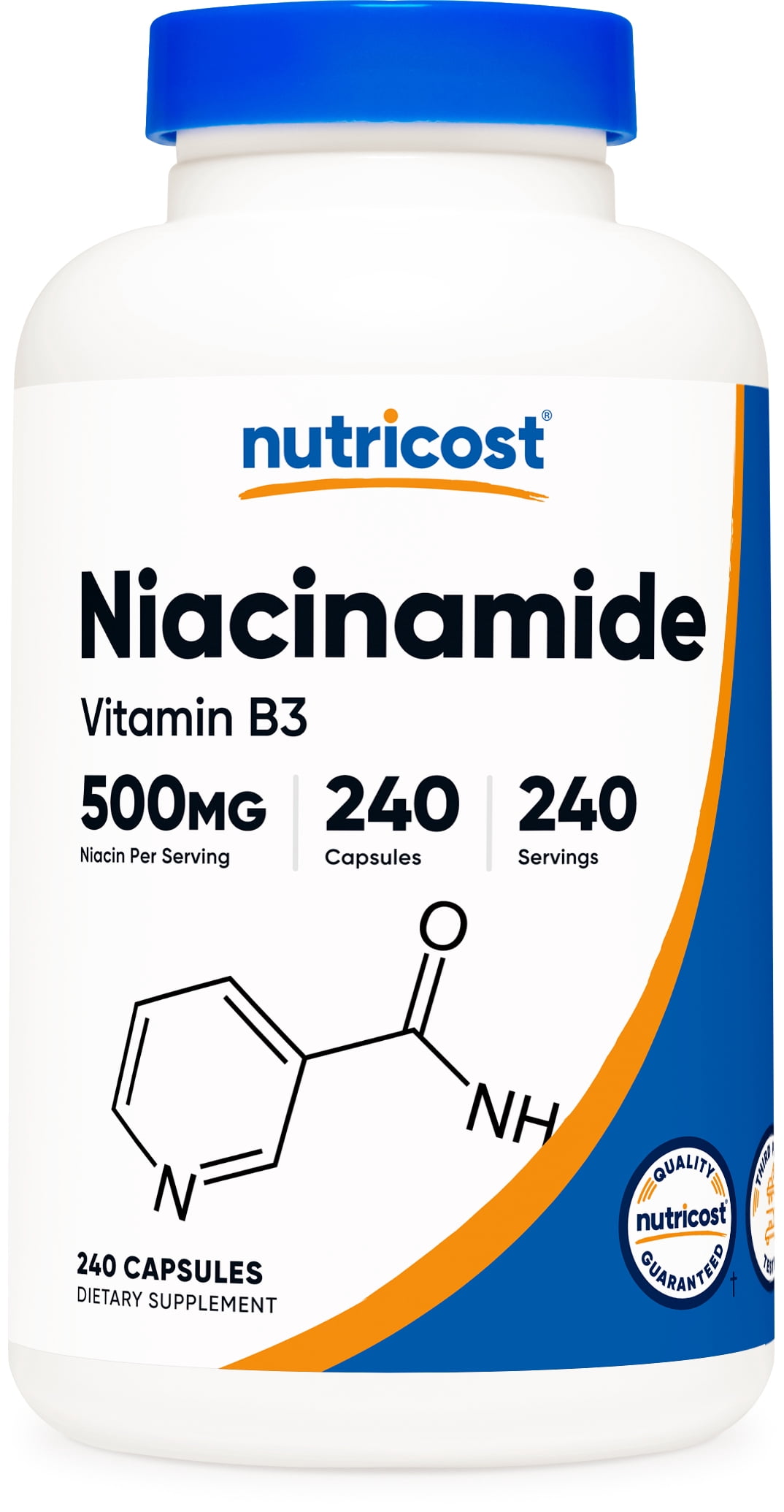 Nutricost Niacinamide (Vitamin B3) 500mg, 240 Capsules - Vitamin B-3 Supplement