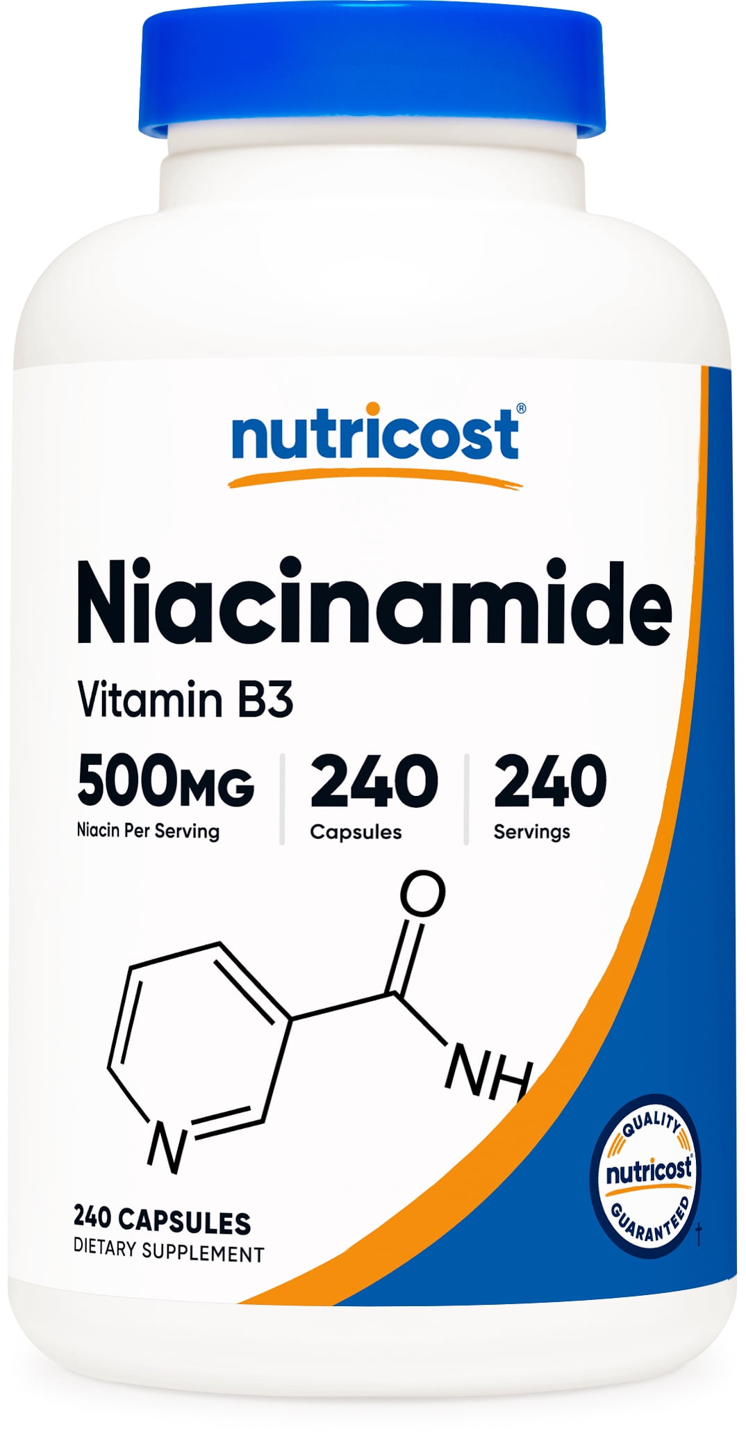 Nutricost Niacinamide (Vitamin B3) 500mg, 240 Capsules - Vitamin B-3 Supplement