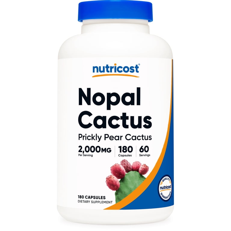 Nutricost, Nopal Cactus, 2000mg, Vegan Capsules, 180 count - Walmart.com