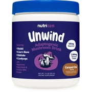 Nutricost Nutrizen PM Unwind Adaptogenic Mushroom Drink Caramel Chai Flavored 30 Servings - Includes Reishi, Lions Mane, Shiitake, Cordyceps