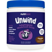 Nutricost Nutrizen PM Unwind Adaptogenic Mushroom Drink Chocolate Flavored 30 Servings - Includes Reishi, Lions Mane, Shiitake, Cordyceps