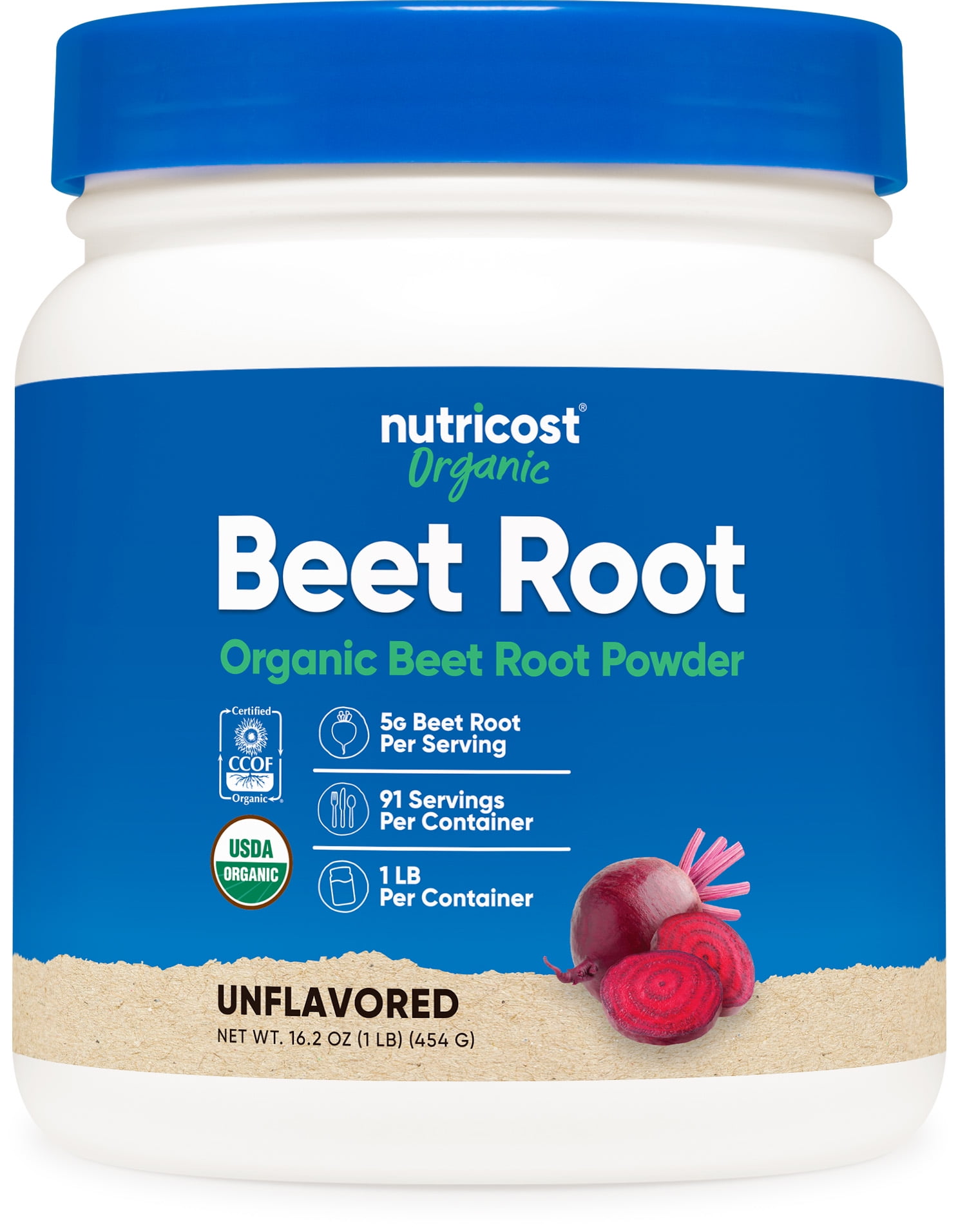 Nutricost Organic Beet Root Powder 1 lb - Certified USDA Organic Supplement