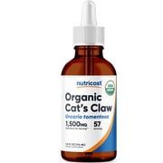 Nutricost Organic Cats Claw Liquid Drops 1,500mg Equivalent 3.8 Fl Oz - Uncaria Tomentosa, USDA Organic, Vegan-Friendly, GMO-Free, Gluten-Free, 57 Servings